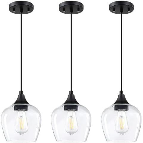 Dolaimy House 3 Pack Glass Pendant Lights Cover