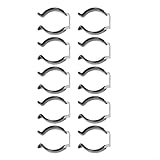Feder-Frottee-Clips, schmale Basis, robuste Werkzeugaufbewahrung, Rohrschelle für Besen, Bürsten, Rechen, 20 mm - 30 mm (25 mm), 10 Stück