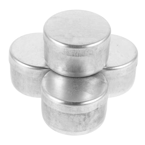 Garneck Laboratory Soil Sample Storage Boxes Aluminum Jars Lids 4 Pack Tiny Containers for Soil Testing