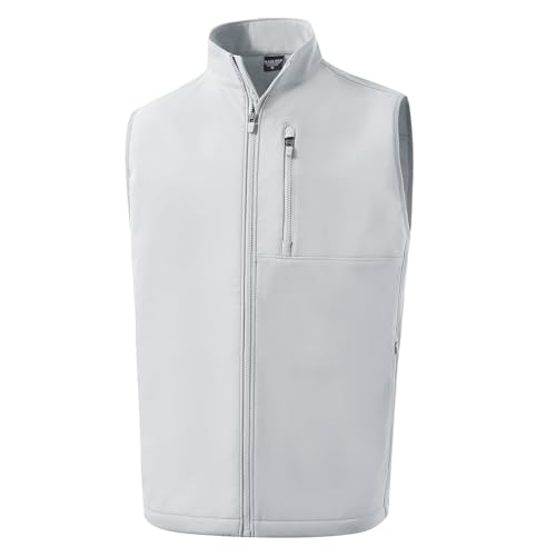 Image of M MAELREG Mens Vests Outerwear Windproof Lightweight Softshell Vests Zip Pockets Sports Sleeveless Jacket Golf Vests for Men