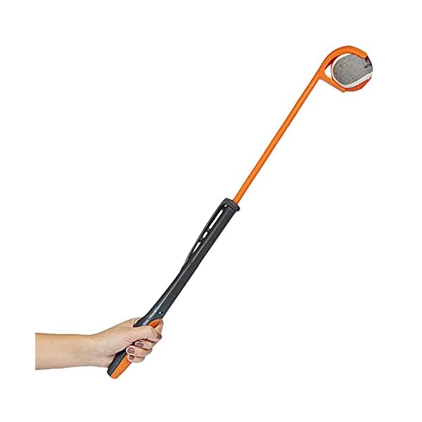 ALL-FOR-PAWS-Outdoor-Retractable-Ball-Thrower-Super-Bounce-Tennis-Ball Retractable Ball Thrower