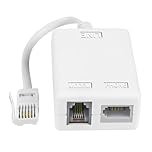 BT Telephone Splitters ADSL Filter with Cable and RJ11 Connection Adapter, ADSL Microfilter BT Plug/Socket Broadband Internet Splitter for WiFi Sky Talktalk Landline Modem Router Telephone Fax