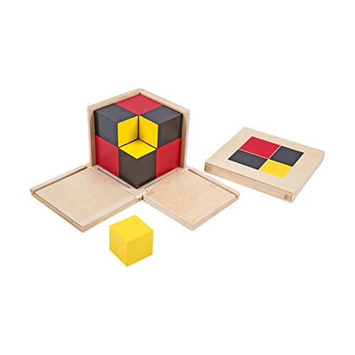 Montessori Wooden Toys for 3+ Year Old Algebraic Binomial Cube Math Game Toddlers Preschool Learning Math Toys for Kids Educational Toys Gift