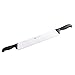 Paderno Coltello per Formaggio in Acciaio Ice Hardening a Due Manici, Manici in Polipropilene Nero, Lunghezza Lama 36 cm