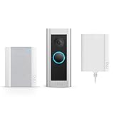 Ring Wired Video Doorbell Pro (Video Doorbell Pro 2) + Plug-In Adaptor and Chime | Doorbell camera 1536p HD, Head to Toe Video, 3D Motion Detection, Wifi | 30-day free trial of Ring Home