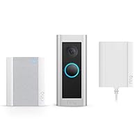 Ring Wired Video Doorbell Pro (Video Doorbell Pro 2) + Plug-In Adaptor and Chime | Doorbell camera 1536p HD, Head to Toe Video, 3D Motion Detection, Wifi | 30-day free trial of Ring Home