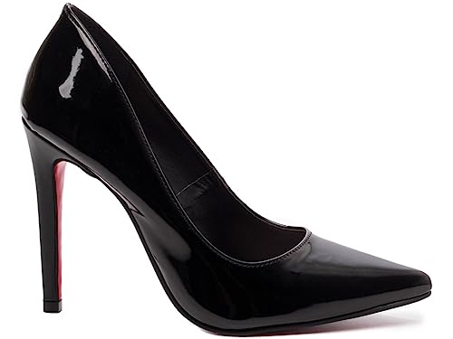 Sapato Scarpin Scarpan Salto Alto 12cm Bico Fino Feminino Preta T...