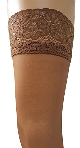 Image of MARILYN Erotic Lace Silicone Band Hold-ups Thigh Highs