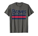 Vintage Braves Retro Three Stripe Weathered Shirt T-Shirt