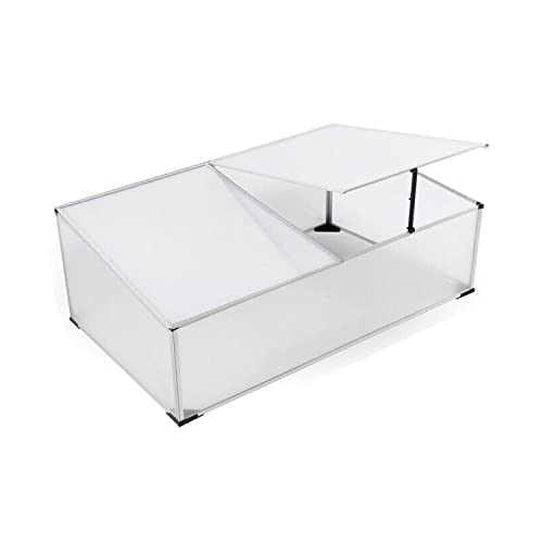 LINDER EXCLUSIV Frühbeet Gewächshaus Treibhaus Frühbeetkasten Alu 120 x 80 x 40 cm