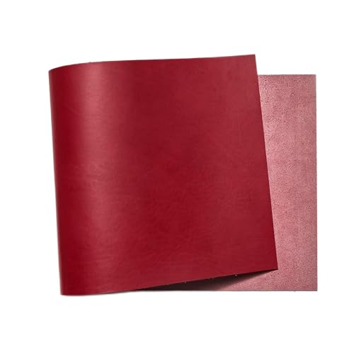 Buckleguy.com Valdibrana Conceria, Tarano, Italian Vachetta Leather, Panel, Carmine Red