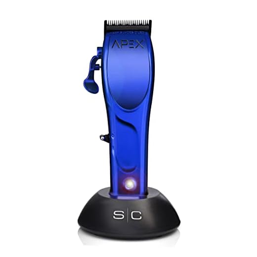 Stylecraft Super-Torque Apex Professional Metal Hair Clipper, Black Diamond Carbon Blades, 8 Magnetic Dub Guards, USB Rechargeable 4-Hour Run-time