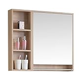★【Aufbewahrungsfunktion】 Wenn Sie zu viele Dinge in Ihrem Badezimmer haben und nicht wissen, wo Sie sie aufbewahren sollen, müssen Sie einen Spiegelschrank kaufen, um sie zu organisieren. Es kann Ihnen helfen, Ihre Kosmetika aufzubewahren. Machen Sie Ihr Zimmer aufgeräumter.