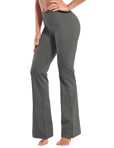 Image of BUBBLELIME 29 inch /31 inch /33 inch /35 inch /37 inch 3 Styles Women's High Waist Bootcut Yoga Pants Basic /Side Pockets Tummy Control Workout Flared