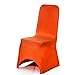 Trimming Shop, coprisedia in elastan, elasticizzato, sfoderabile, lavabile, per sedie elasticizzate, per matrimoni, banchetti, feste, decorazione per la casa, arancione, 1 pezzo