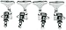 Doprop Chrome 2+2 Sealed Bass Tuners 2L2R Tuning Keys Pegs 4 String Bass Guitar Machine Heads