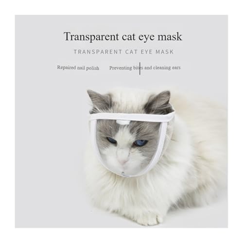 Muselière transparente chat en maille réglable taille M - 5