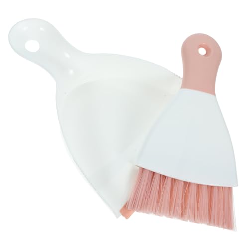 iplusmile Escoba y Recogedor Mini para Escritorio y Coche Cepillo de Limpieza Pequeño y Ligero Trp para Superficies Pequeñas y Rincones Uso Cocina Oficina y Camping