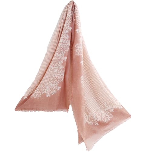 [Filomo] ストール レディース 春 大判 薄手 結婚式 カシミヤ 100% (レトロピンク)