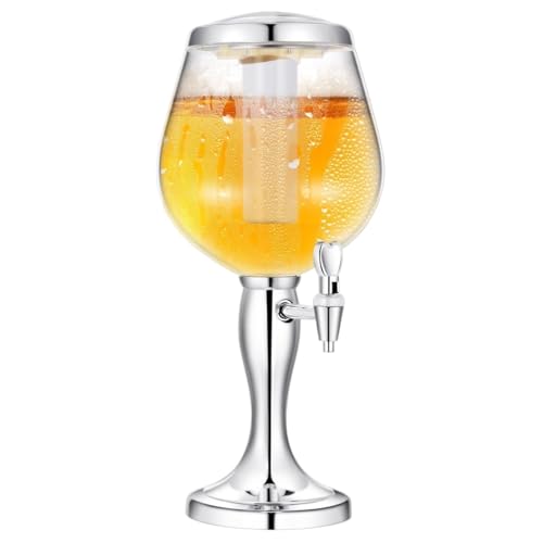 TOTIKI Dispensador De Cerveza Dispensador De Cerveza De 3 L con Tubo De Hielo Y Grifo. Dispensador Bebidas