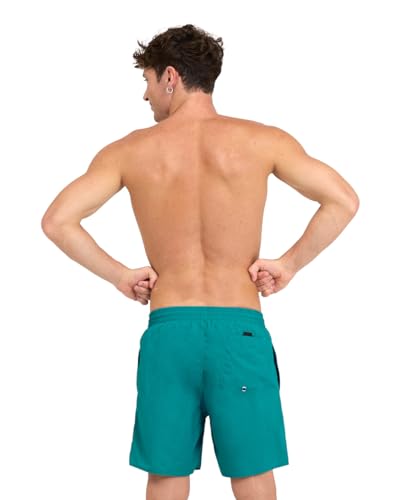 Image of ARENA Men's Icons Solid Beach Short Boxers Swimming Bermuda with Mesh Inner Brief, Side Pockets, Pool Beach Vacation Swimsuit