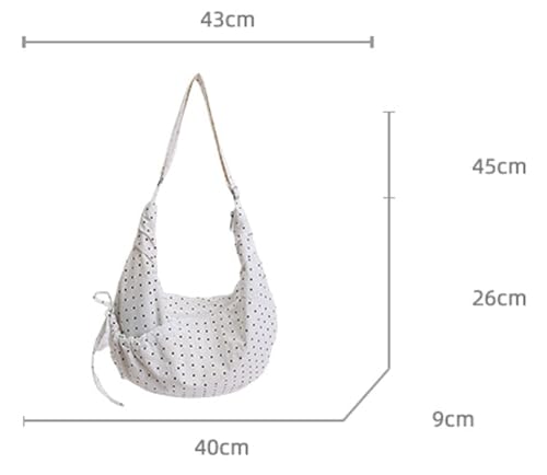 Bolsa Hobo de lunares para mujer miniatura 7