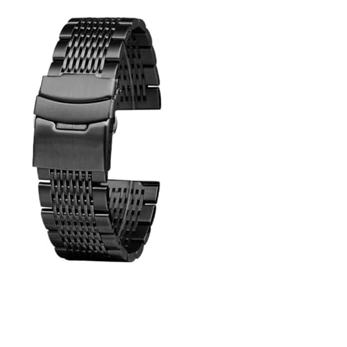 Bracelet noir 22mm pour GT 4 3 Pro : l'élégance acier au quotidien