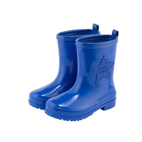 Hixingo Botas de Agua Niña Niño, Botas Agua Niño Niña Botas Lluvia Unisex Niños Couleur Unie de Transporte Impermeables y Antideslizante Talla 31 40 EU (Azul oscuro,numeric_38)