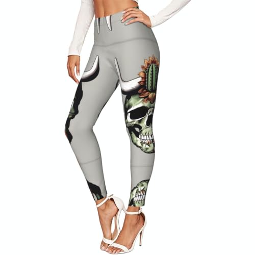 Leggings suaves de compresión con acabados premium y diseño de calaveras