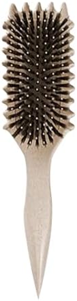 Curl Defining Brush for Curly Hair - Reduces Pulling & Separation, Men's & Women's Curls (Beige)