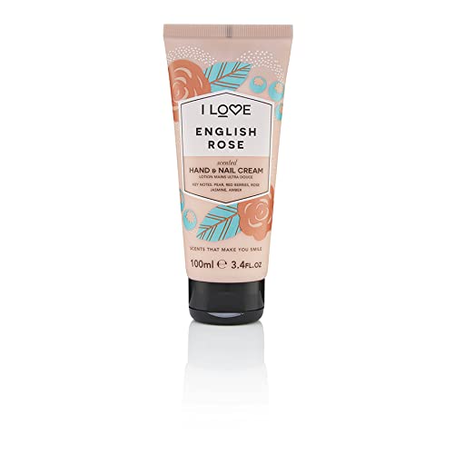 I Love Signature English Rose Scented Hand & Nail Cream, Packed With Shea Butter & Coconut Oil To Rejuvenate & Nourish The Skin, Vegan-Friendly - 100Ml #TOP11