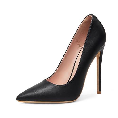 Elisabet Tang Women Pumps, Pointed Toe High Heel 4.7 inch/12cm Party Stiletto Heels Shoes Matte...