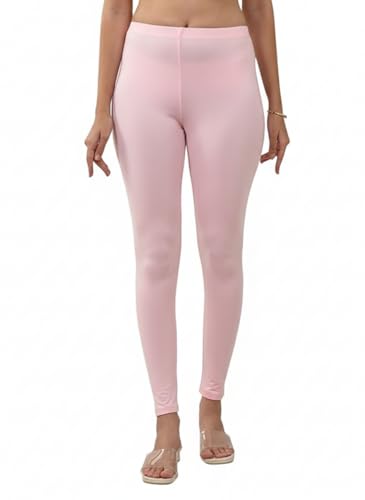 Image of Volex Women and Girls Full Length Leggings | Cotton Spandex /Elastane 4 Way Stretchable | Casual Slim fit Ultra Soft Leggings-Pack of 4