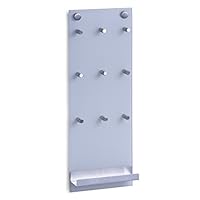 Zeller 13879 Schlüsselbord, Glas/Edelstahl / 15 x 40