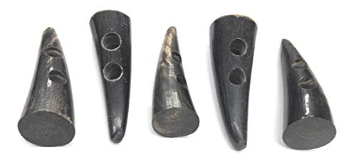 5 Black/Brown Horn Toggle Button with Cords Replacements for Coat Jacket Blazer2