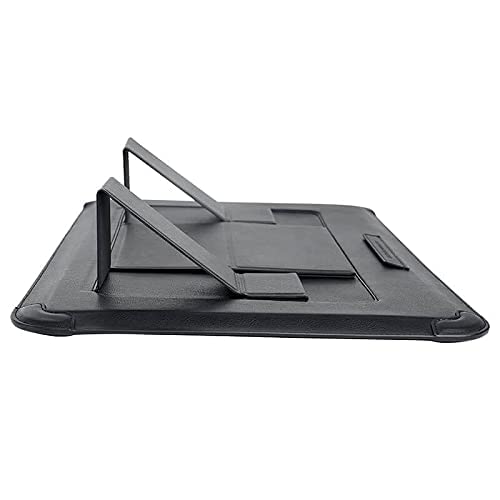 Image of Nillkin Notebook /MacBook Versatile Leather Sleeve 3 in 1 Type - Sleeve, Adjustable Stand, Mouse Pad, Heat Dissipation Cooling, Water Proof Upto 14 inch Inch Laptops Grey Color