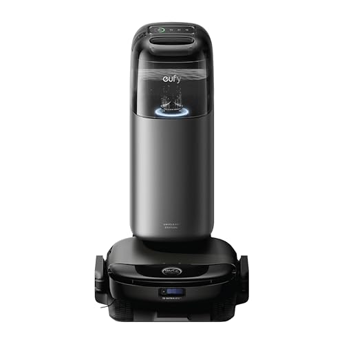 eufy Omni S1 Pro, Robot Vacuum Cleaner with Mop, HydroJet, Incredible Suction, Obstacle Avoidance,Eco-Clean Ozone, Lift Mop, Auto Washing & Drying, Auto-Emptying, Detergent Dispenser