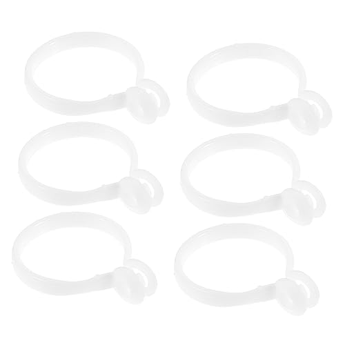 BESTOYARD 30piezas Gancho De Anillo De Cortina Anillos Deslizantes para Cortina De Ducha Accesorios De Repuesto De Plástico