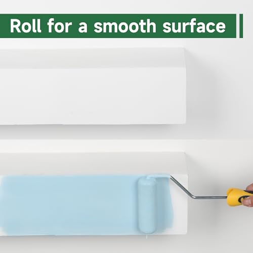 Voomey Mini-Farbrollerabdeckungen, hochdichter Schaumstoff-Farbroller, 10.2 cm Schaumstoff-Rollenfarbe, 24 Stück, passend für alle flachen Oberflächen, Türen, Tische usw.