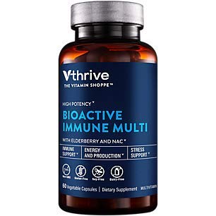 Vthrive Bioactive Immune Multivitamin with Elderberry NAC (60 Vegetable Capsules)