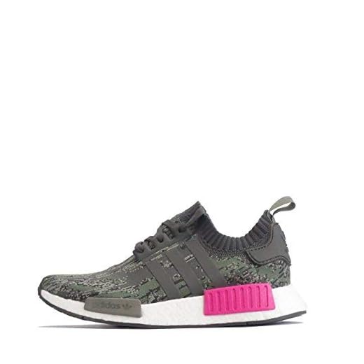 adidas Män NMD_r1 sneakers, Grön utility grå utility grå shock rosa, 46 2/3 EU