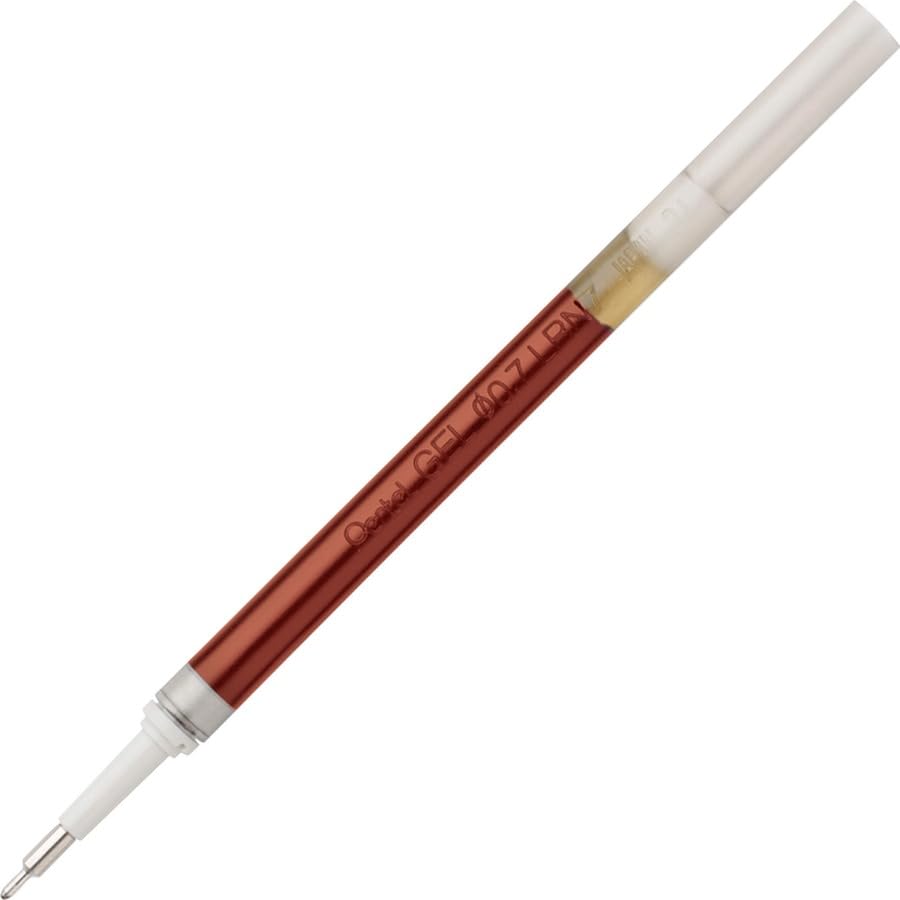 Image of Pentel Refill Ink for EnerGel 0.7mm Needle Tip Liquid Gel Pen, Pack of 12, Red Ink (LRN7-B-12)