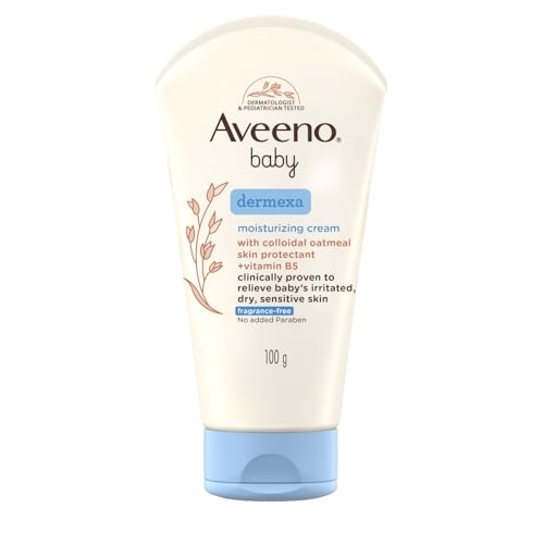 Aveeno Eczema Therapy Daily Moisturizing Cream for Sensitive Skin, Soothing Lotion with Colloidal Oatmeal for Dry, Itchy, and Irritated Skin, Steroid-Free and Fragrance-Free, 5 oz