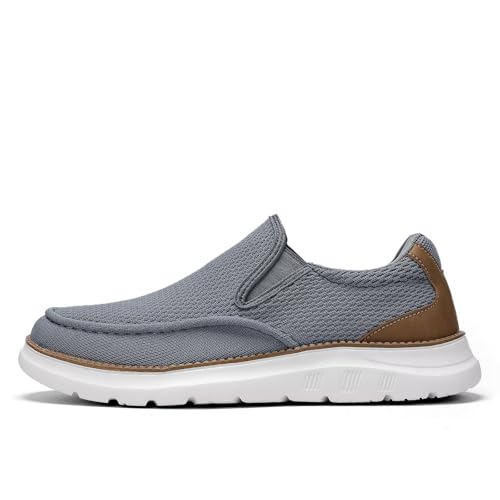 Image of Mens Boat Loafers Slip-on Casual Mesh Walking Shoes Business Oxfords Sneakers Work Lightweight Comfortable Soft Sole