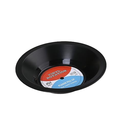 VINTORKY Fruit Serving Bowl Vinyl Record Bowl Vinyl Fruit Bowl Candy Container Service Plate Wedding Party Plates Chip Desert Bowl Pizza Pasta Plate Cheese Plates Jewelry Salad Plate