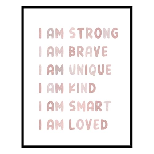 Girl Boho Nursery Decor, Girls Room Pink Decor, Inspirational Quotes,...