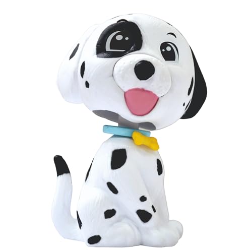 Image of AUGEN Cute Dog White Black Bobblehead for Car Dashboard, Office Desk & Study Table (Pack of 1)