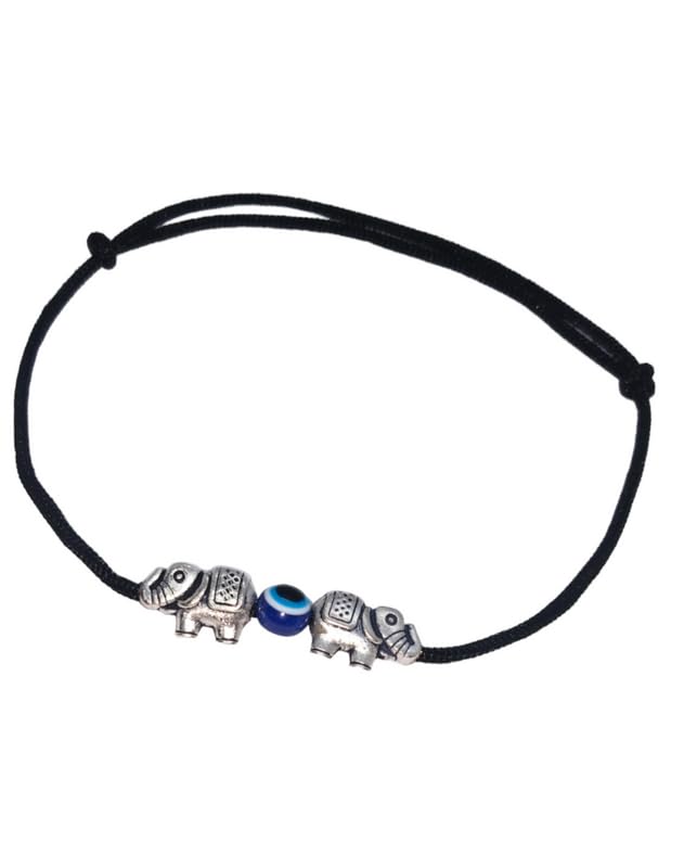 Aksvita Adjustable nazariya anklet for woman oxidisedElephant trending charms evil eye anklet Black Thread Adjustable Anklet (Payal) for Women and Girls (pack of 1) (B0C9TGZ7B8) Amazon Price History, Amazon Price Tracker