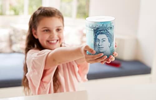 oth ® Sterling Money Tin, Piggy Bank Savings Money Tin, Money Box, Multi-colour, 15 x 10 x 10 cm Single Unit.