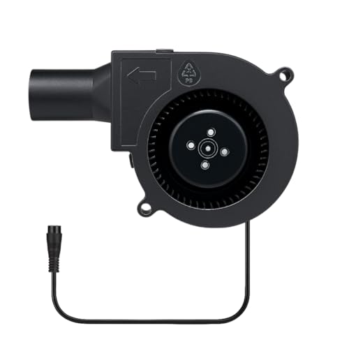 Image of DC Brushless BBQ Blower Fan, 12V, 6500 RPM, Variable Speed Control, 97mm x 33mm, with AC Adapter, Black